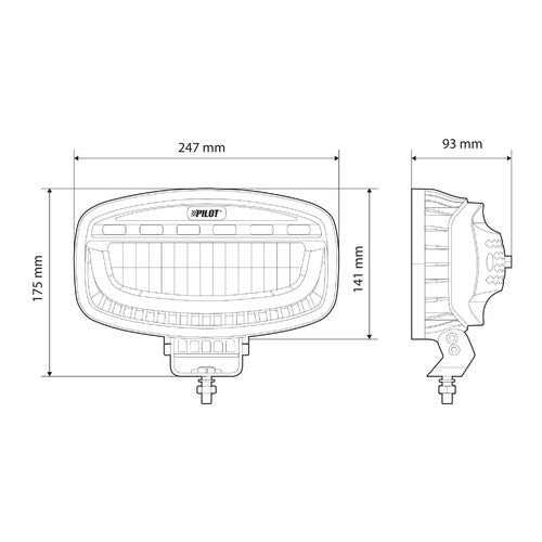 Glare Oval-Pro, Multifunctional Spotight Amber/White With Strobe Function
