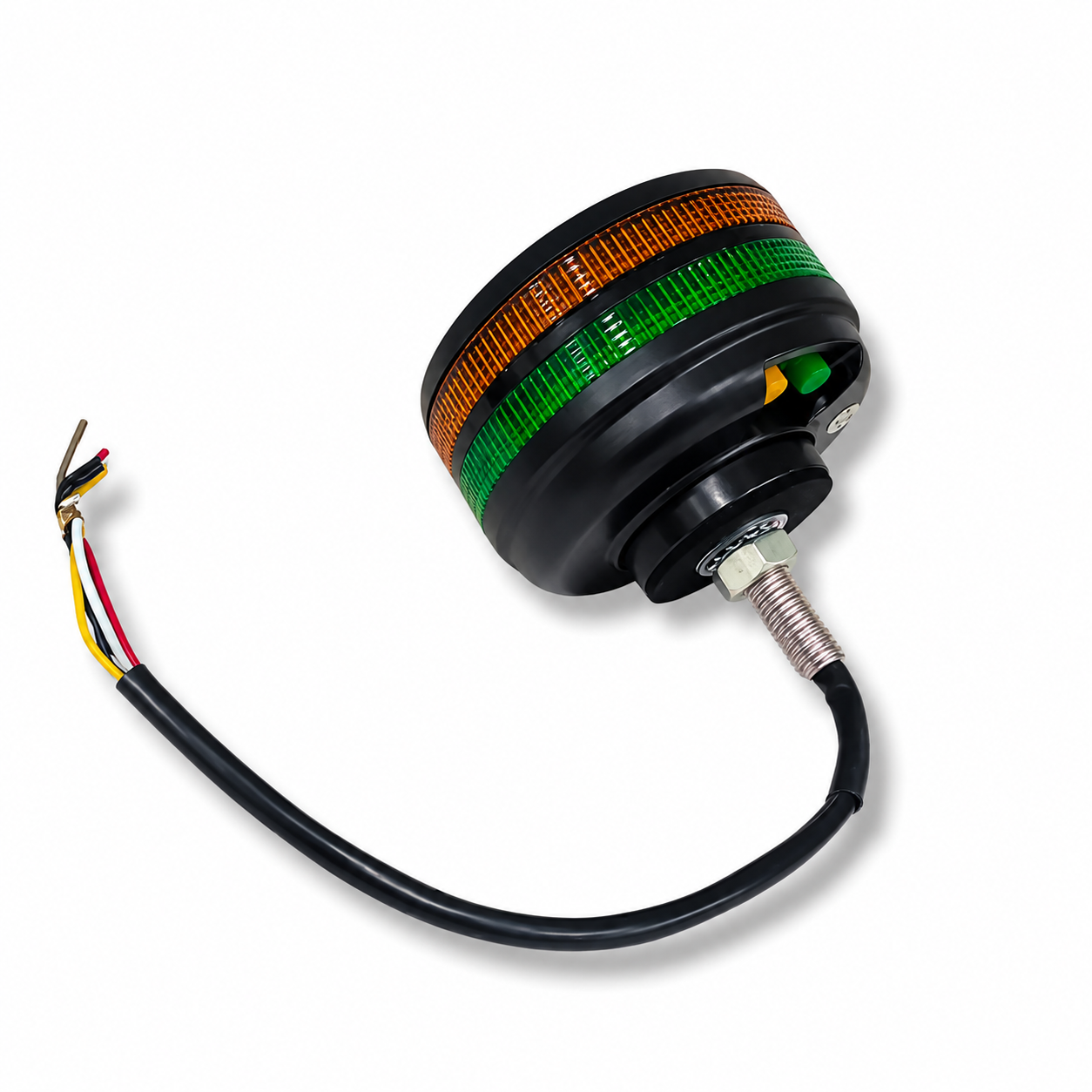 Dual Colour Amber/Green Warning Beacon 12v/24v Single 1 Bolt Mount