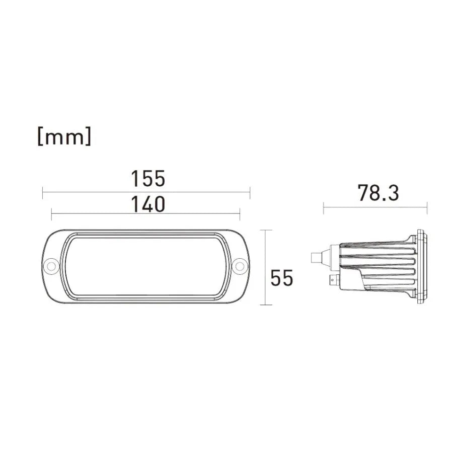 QuadraLite Multi-Function 5IN1 Rear Lamp - Recessed Mount