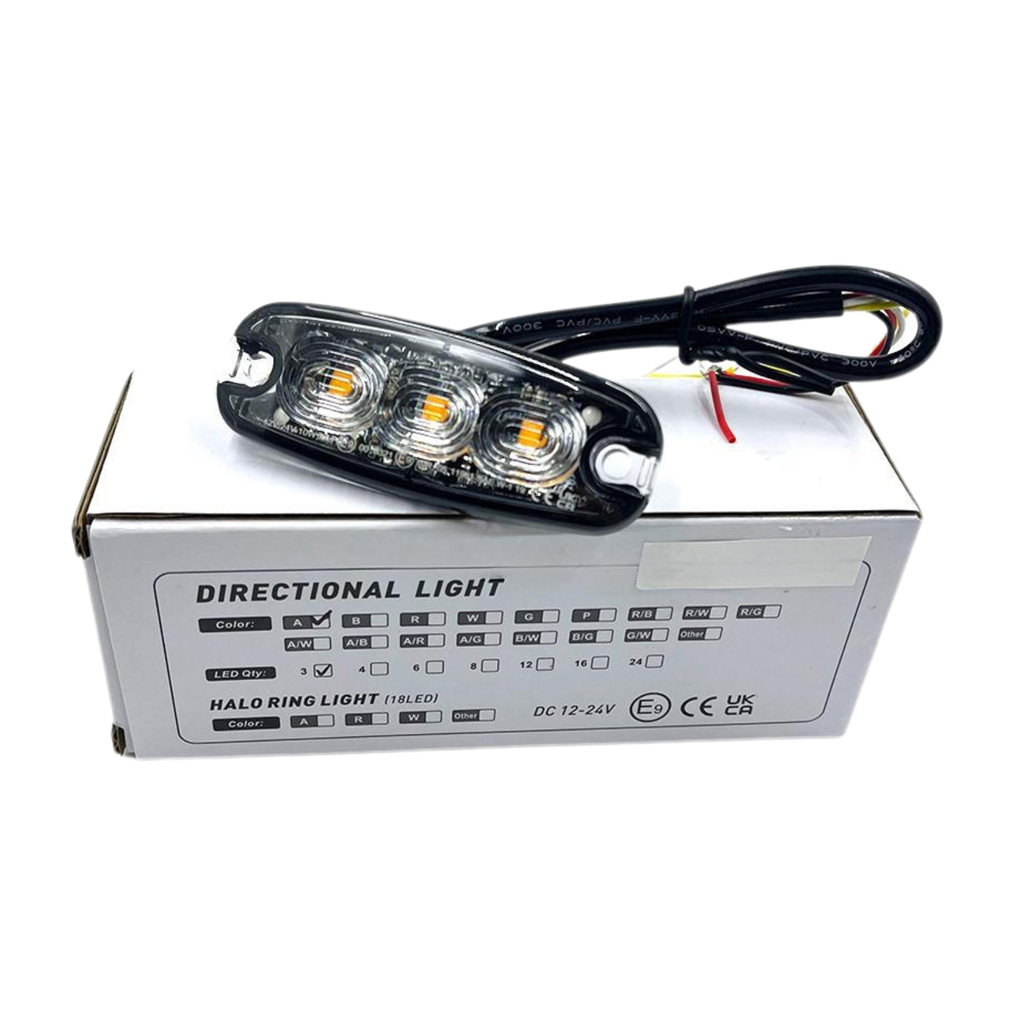 Ultra FlatLine Amber 3 LED Grill/Directional Warning Light
