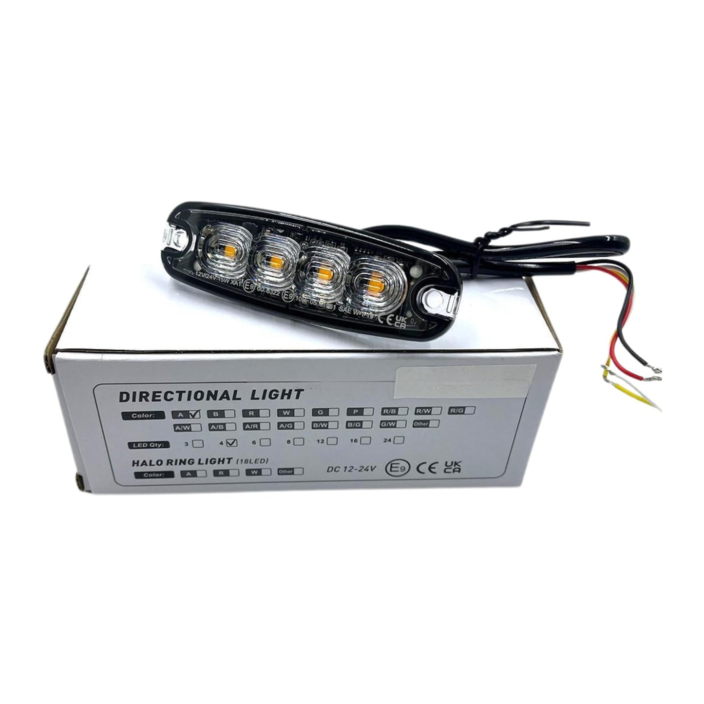 Ultra FlatLine Amber 4 LED Grill/Directional Warning Light