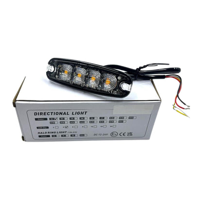 Ultra FlatLine Amber 4 LED Grill/Directional Warning Light