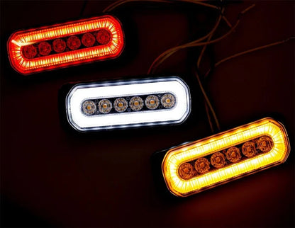 Dual Function LED Amber Warning Light With Halo Ring