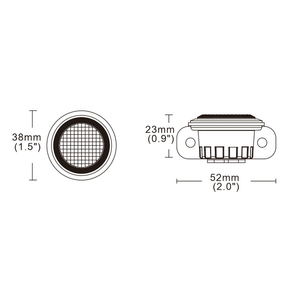 Surface & Bracket Mount Amber Hide-Away Amber Warning Light