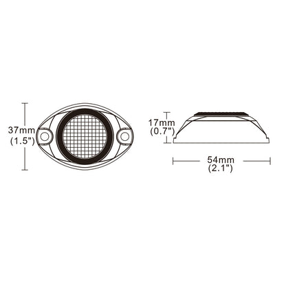 Surface Mount Amber Hide-Away Warning Light