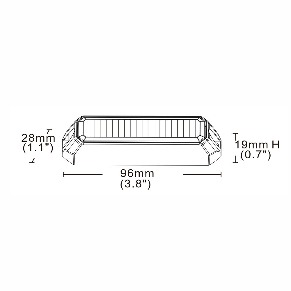 Heavy Duty 4 LED Amber Warning Light