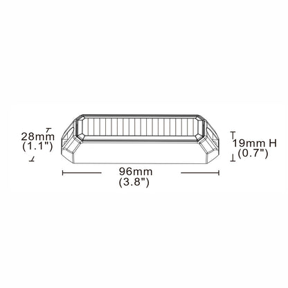 Heavy Duty 4 LED Amber Warning Light