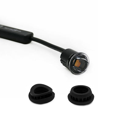 Flush Fit Red Round LED Button Marker Light + Amber Strobe