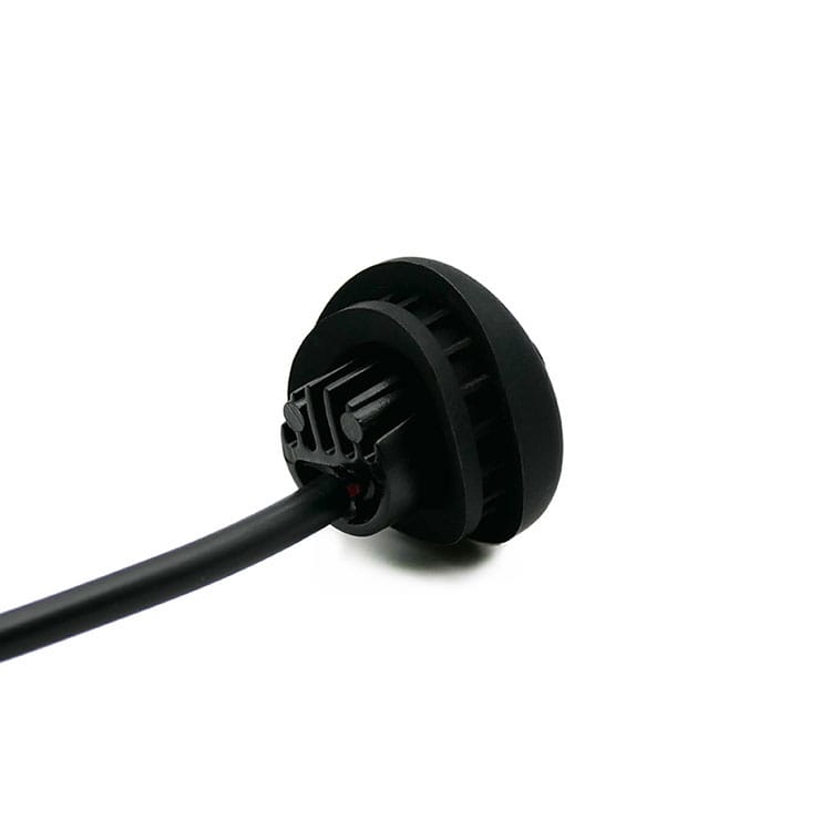 Flush Fit Red Round LED Button Marker Light + Amber Strobe