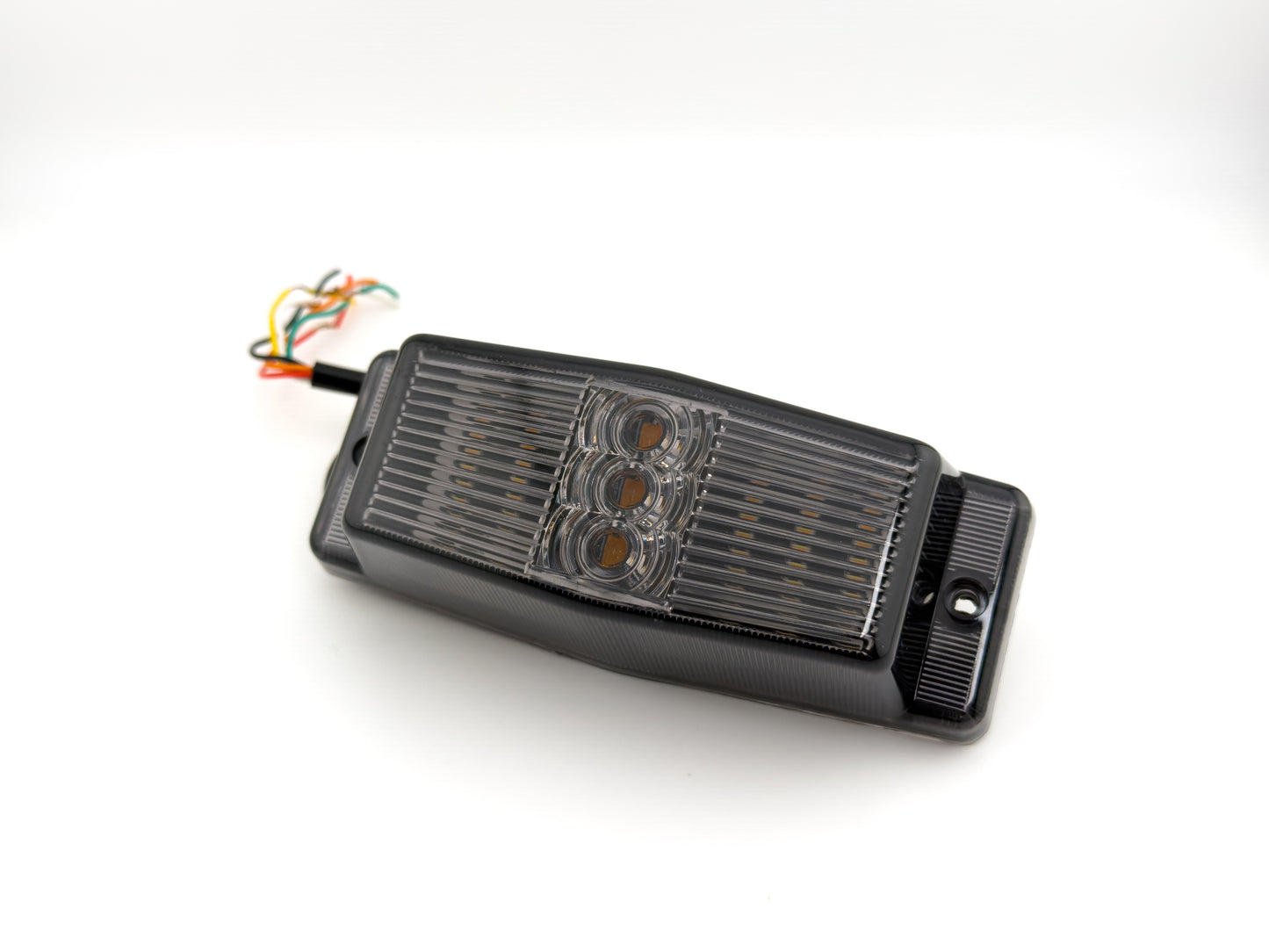Smoked LED Amber & White Double Burner Dual Function + Strobe