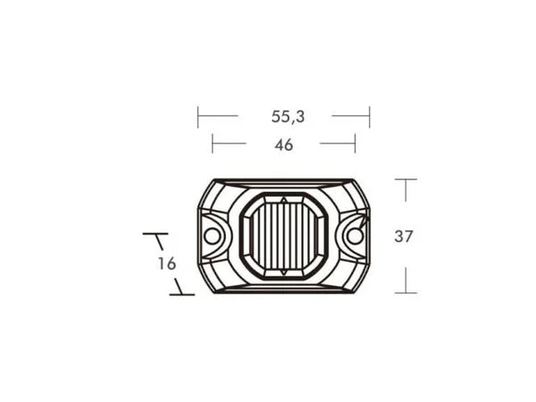 Surface Mount Button Blast Amber Covert Strobe