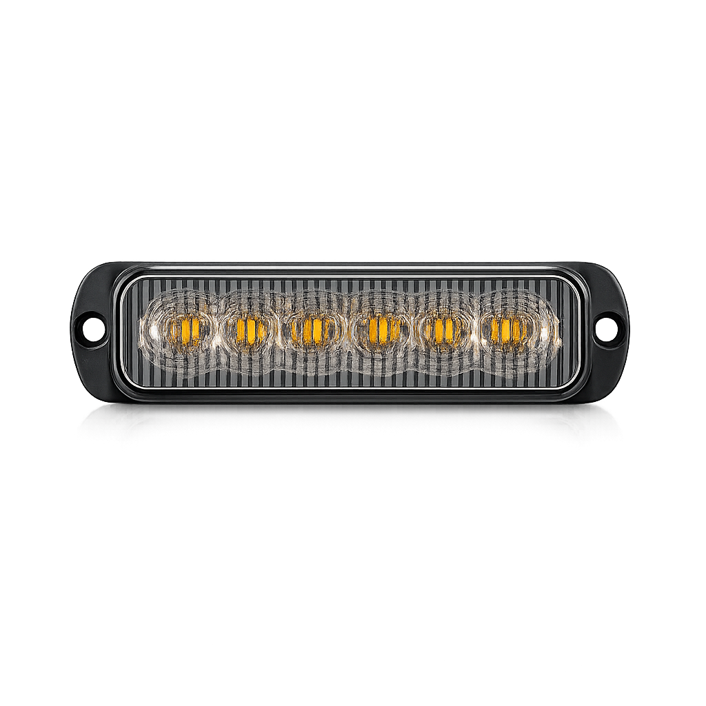 Smoked Ultra Thin 6 LED Warning Light