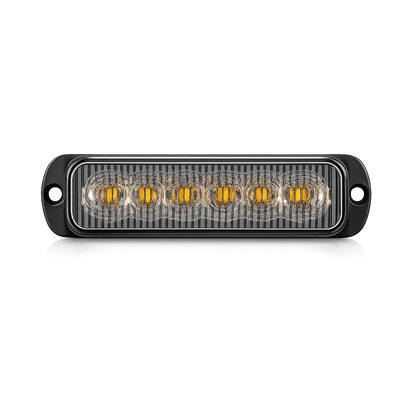 Smoked Ultra Thin 6 LED Warning Light