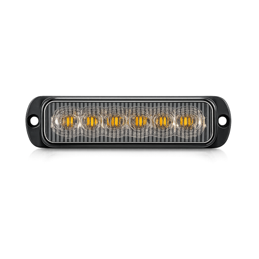 Smoked Ultra Thin 6 LED Warning Light