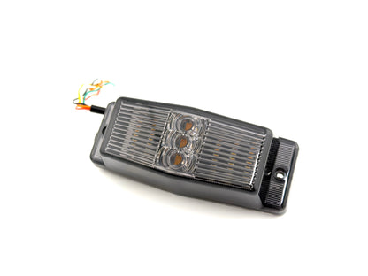 Smoked LED Amber & White Double Burner Dual Function + Strobe Function