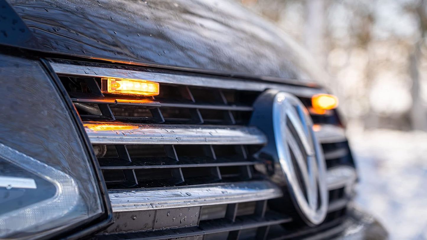 Slim Grill Mount Amber Strobe 6 LED