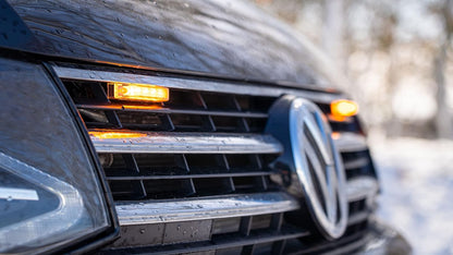 Slim Grill Mount Amber Strobe 6 LED