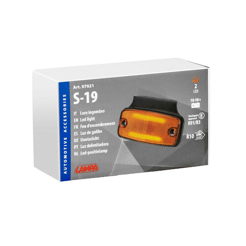 Amber LED Side Marker Lamp With Reflector