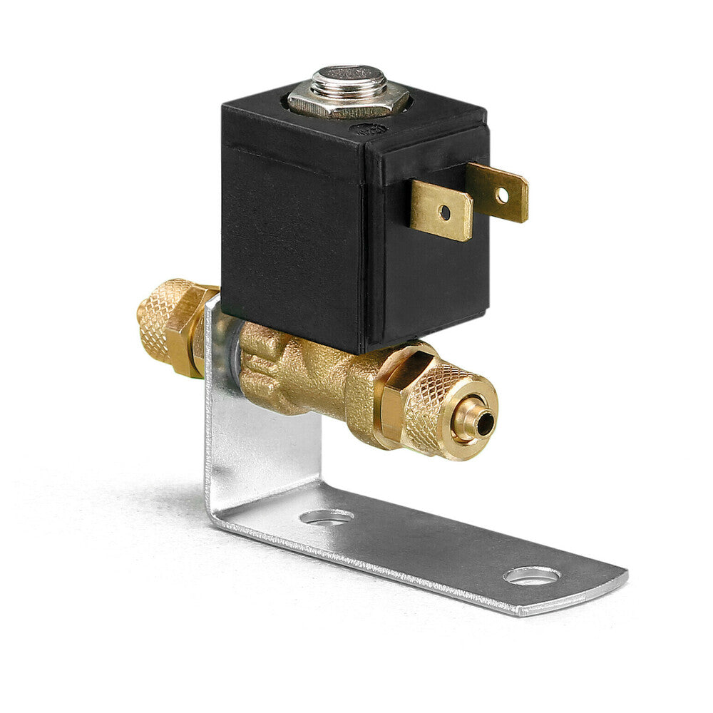 Air horn solenoid valve 12V/24V with 6mm air pipe connections and mounting bracket