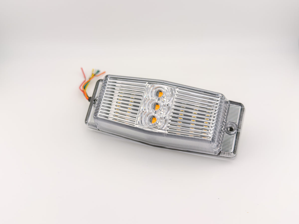 Clear LED Amber & White Double Burner Dual Function + Strobe Function