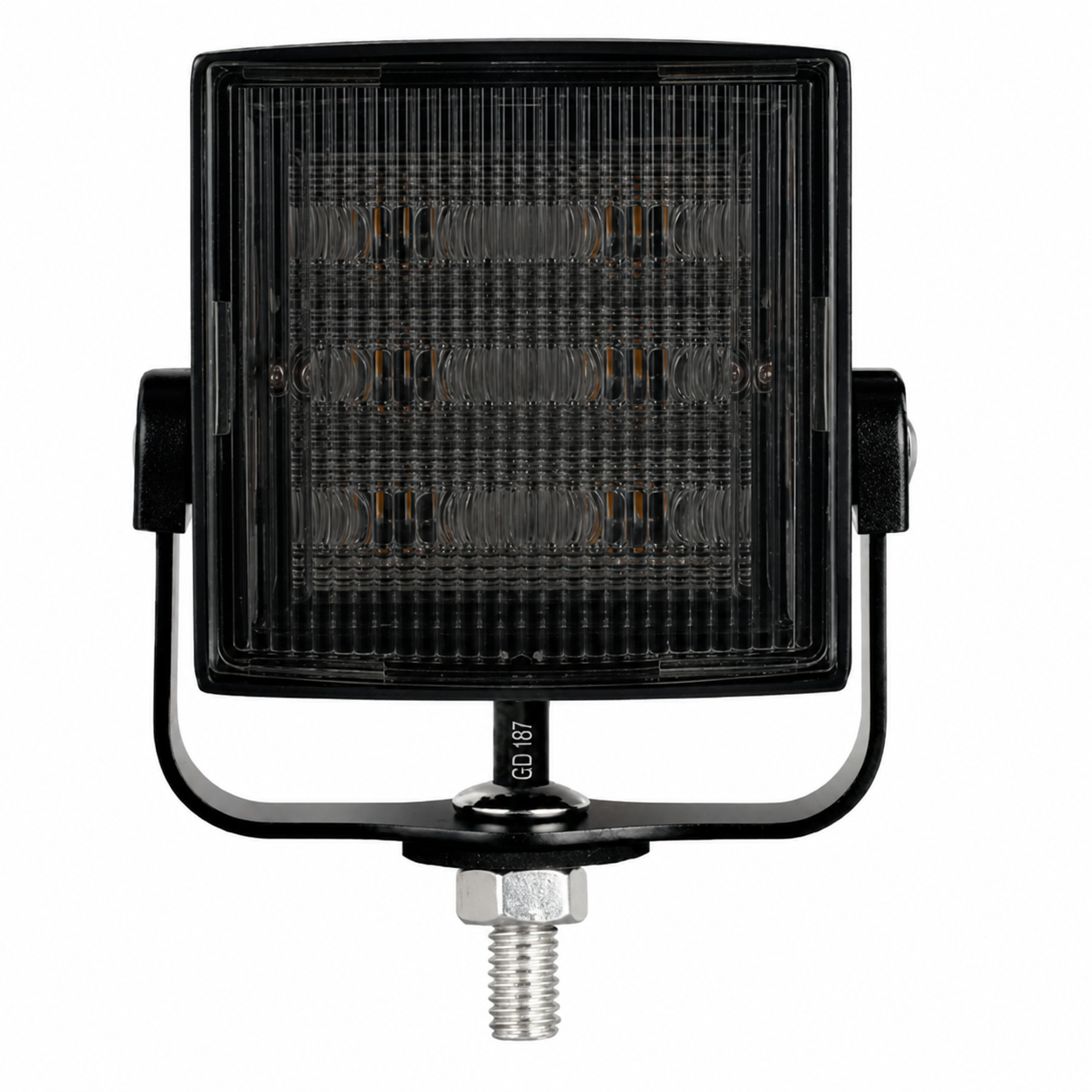 Square 6 LED Smoked Amber Directional Warning Light