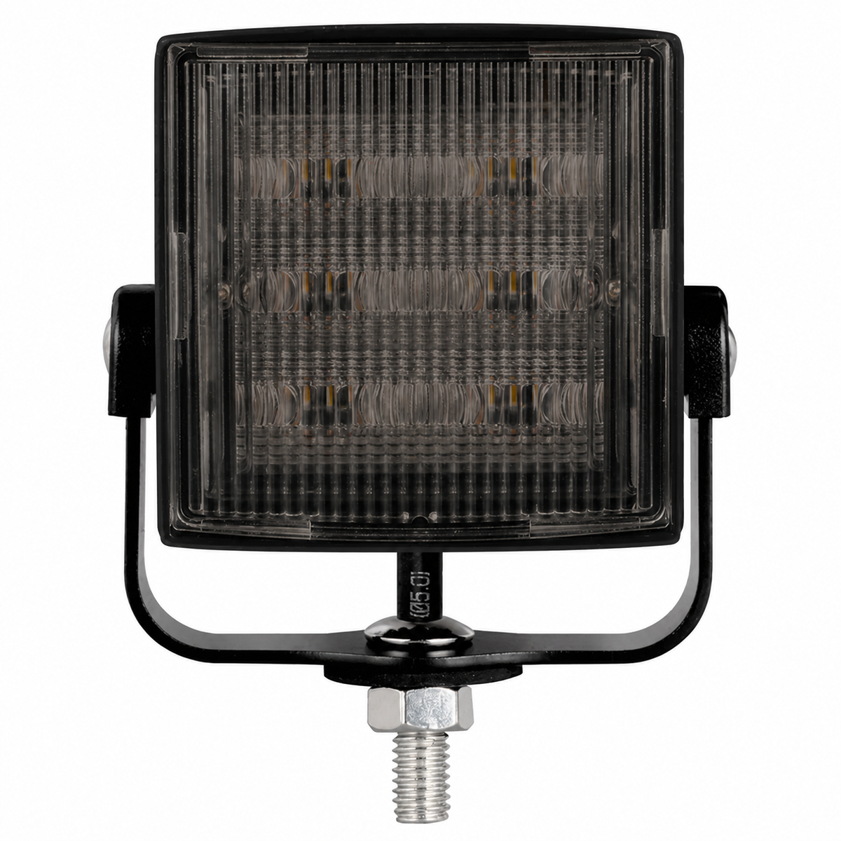 Square 6 LED Smoked Amber Directional Warning Light