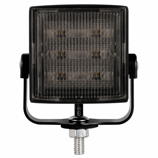 Square 6 LED Smoked Amber Directional Warning Light