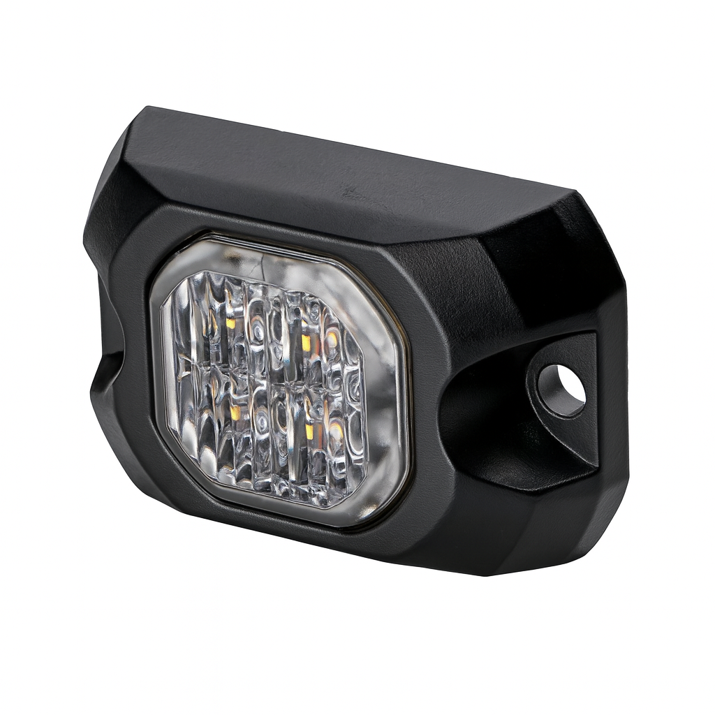 Surface Mount Button Blast Amber Covert Strobe