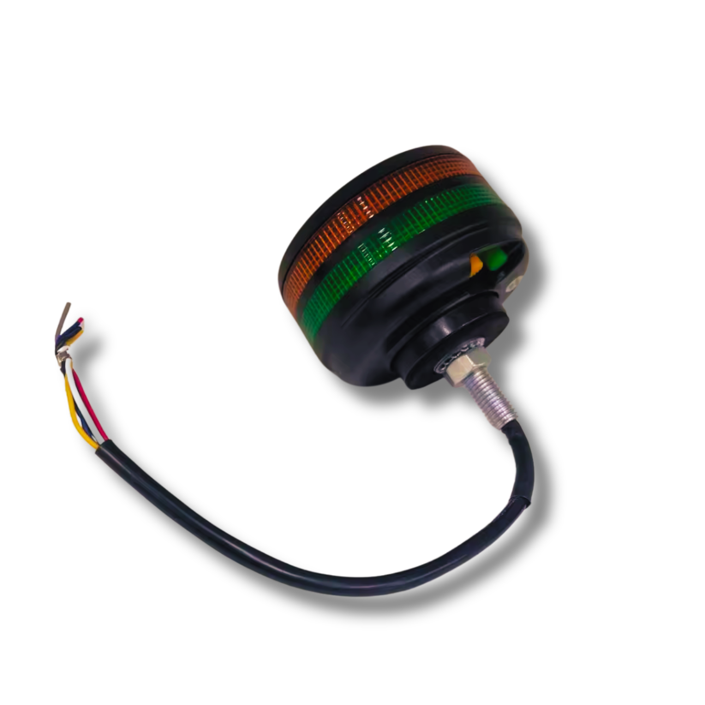 Dual Colour Amber/Green Warning Beacon 12v/24v Single 1 Bolt Mount