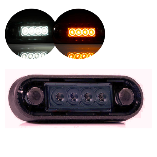Quick Fit Smoked Dual Colour LED Marker Lamp - Amber/White