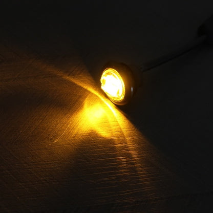 Flush Fit Red Round LED Button Marker Light + Amber Strobe