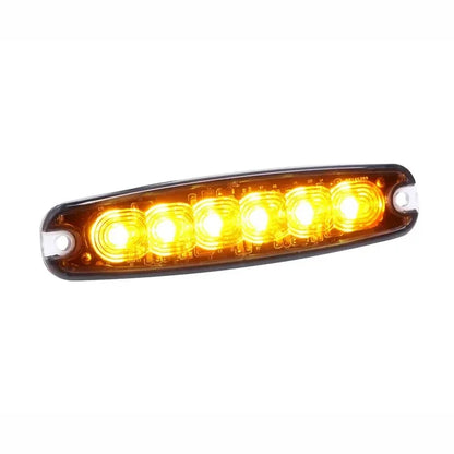 Ultra FlatLine Amber 6 LED Grill/Directional Warning Light