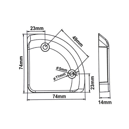 Tail-lift LED Amber Warning Light