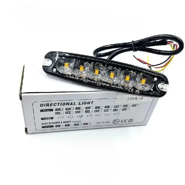 Ultra FlatLine Amber 6 LED Grill/Directional Warning Light