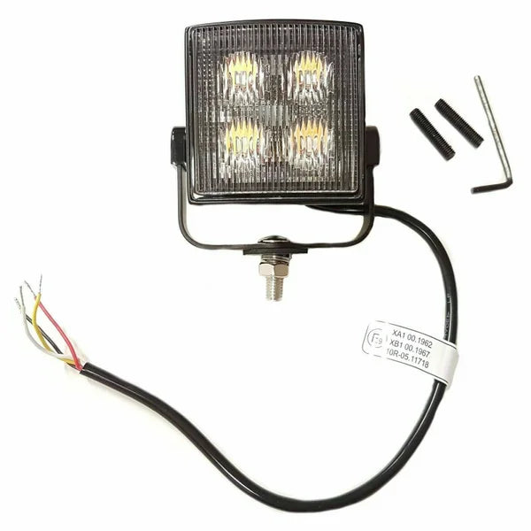 Square 4 LED Amber Directional Warning Light