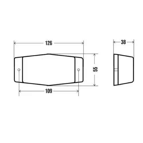 Smoked Lense White LED Double Burner