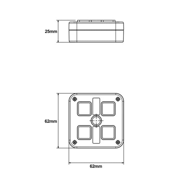 Multi-Purpose 4 Way Switch Control Panel 12/24v