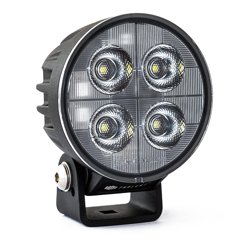 TRALERT WF-4038R round LED work light - front angled view