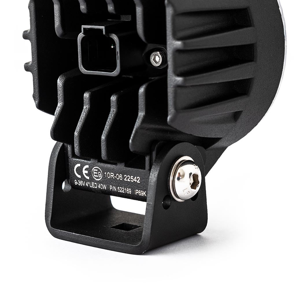 TRALERT WF-4038R round LED work light - rear bracket detail