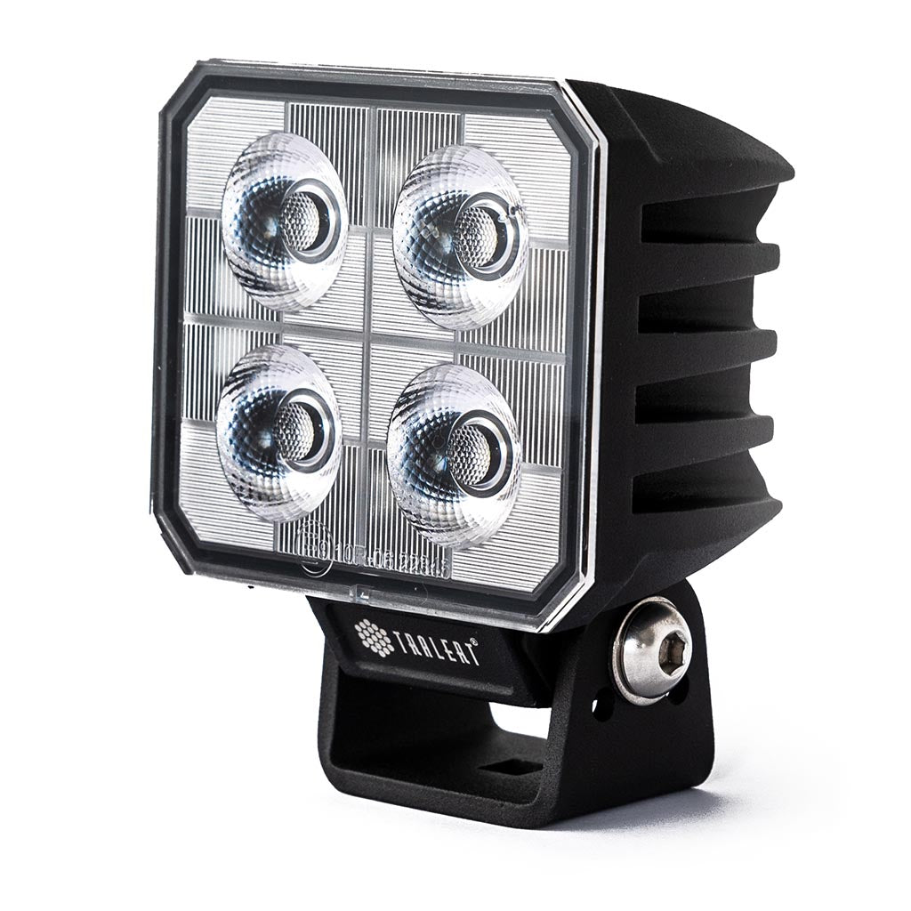 TRALERT WF-4038V square LED work light - opposite angled view