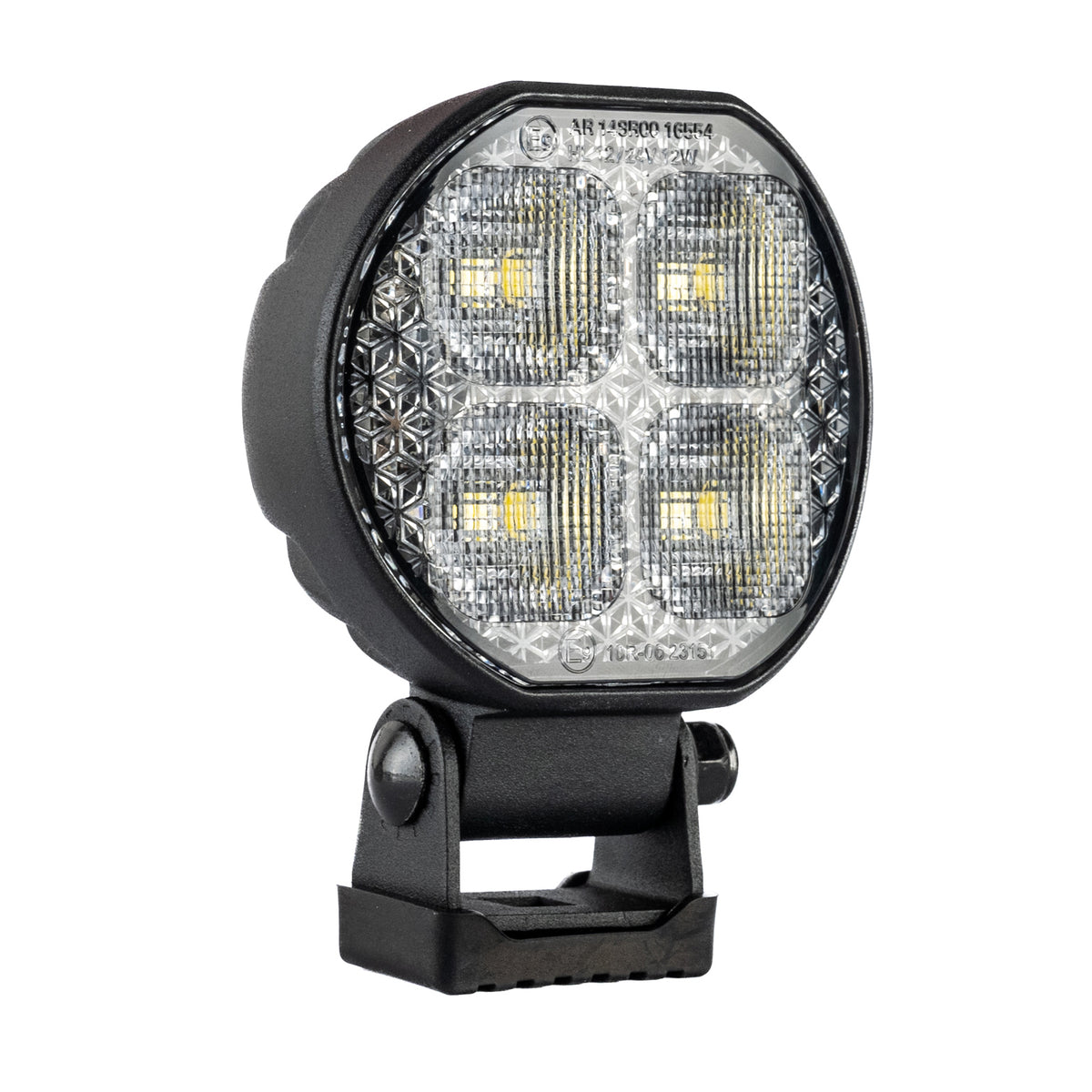 TRALERT WR-1829R round LED work and reverse light - front angled view