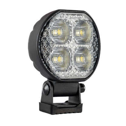 TRALERT WR-1829R round LED work and reverse light - front angled view
