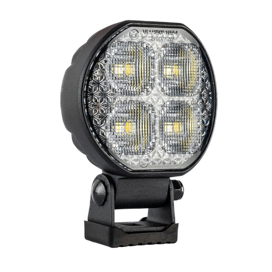 TRALERT WR-1829R round LED work and reverse light - front angled view