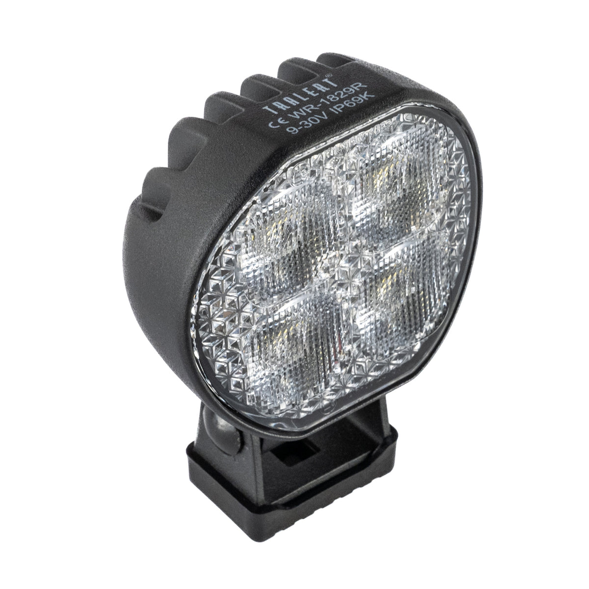 TRALERT WR-1829R round LED work and reverse light - top front view