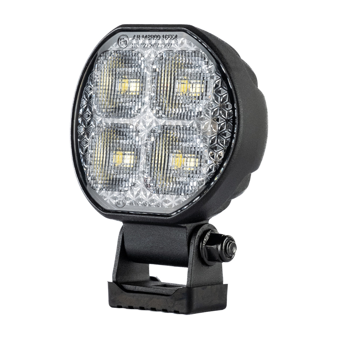 TRALERT WR-1829R round LED work and reverse light - opposite front angle
