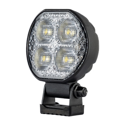 TRALERT WR-1829R round LED work and reverse light - opposite front angle