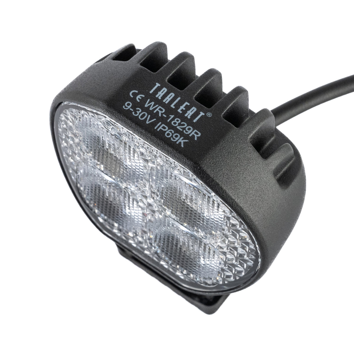 TRALERT WR-1829R round LED work and reverse light - top housing detail