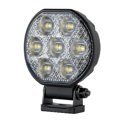 TRALERT WR-3151R round LED work light front angled view